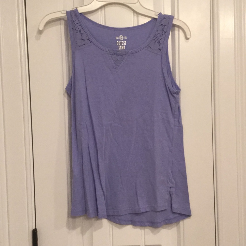 Soft tank tops with cute lace on straps and front